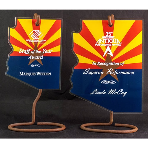 Hanging Arizona Award with Stand
